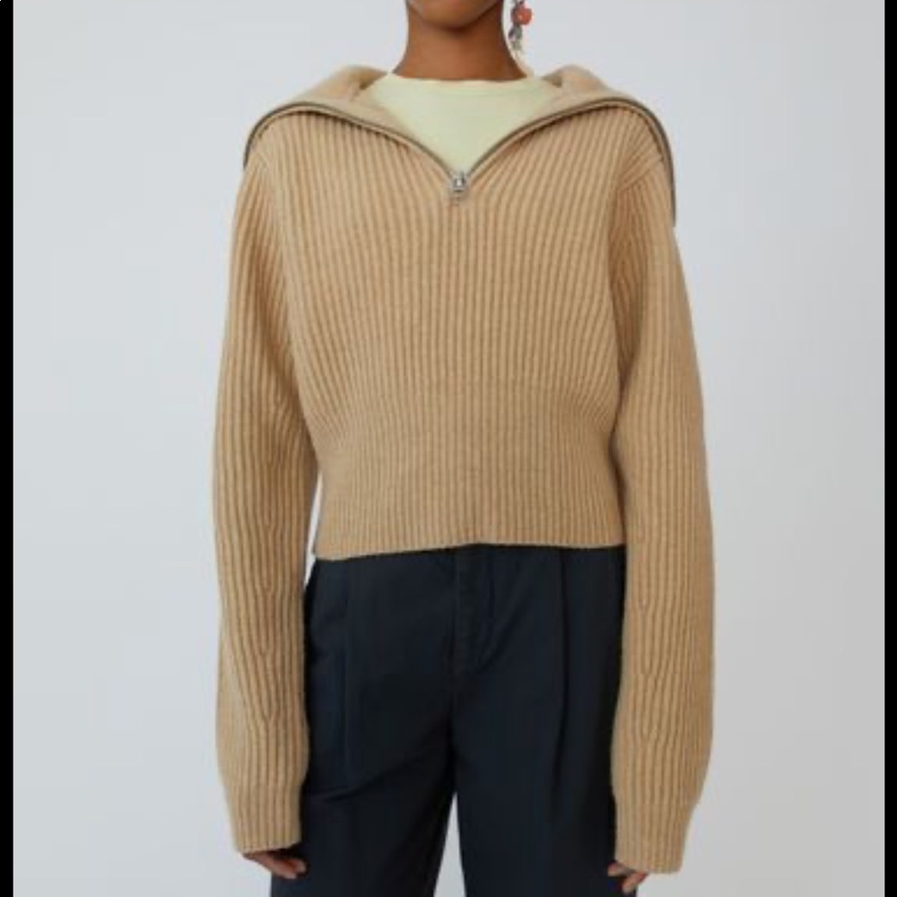 Acne Studios Karolyn Wool Sweater Camel Melange S